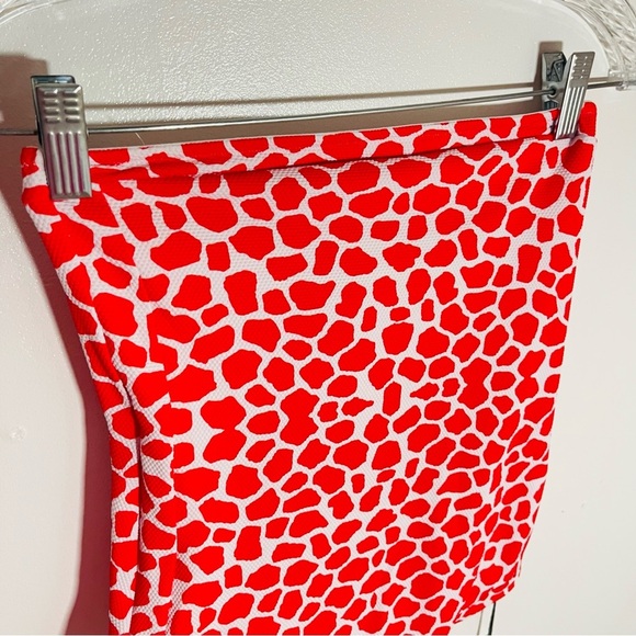 NEW Alexandra Miro Whitney Structured One Piece Swimsuit Red Giraffe Beach Pool - Picture 4 of 10